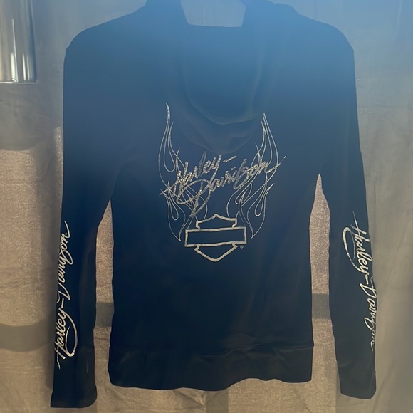 Harley Davidson hooded Henley size M - Picture 2 of 6